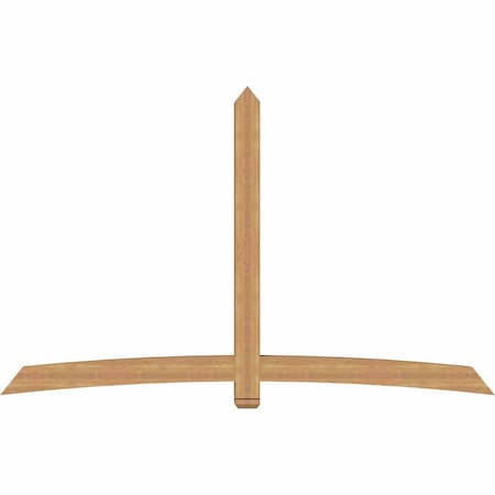 Ekena Millwork Bellingham Timber Gable Bracket, Western Red Cedar, 108"W x 68"H x 5 1/2"D x 5 1/2"F, 15/12 Pitch GBW108X68X0606BEL00SWR